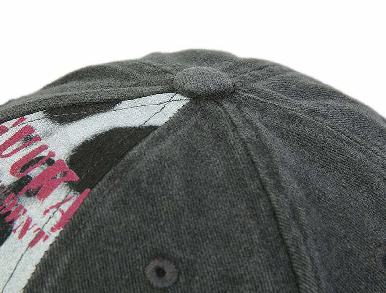 GUUKA 'Jester' Washed Cap - Y2K Grunge, 90s Retro, Summer Outfits, Pastel Goth,