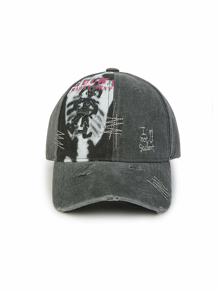 GUUKA 'Jester' Washed Cap - Y2K Summer, 90s Grunge, Retro Hip Hop, Pastel Goth,