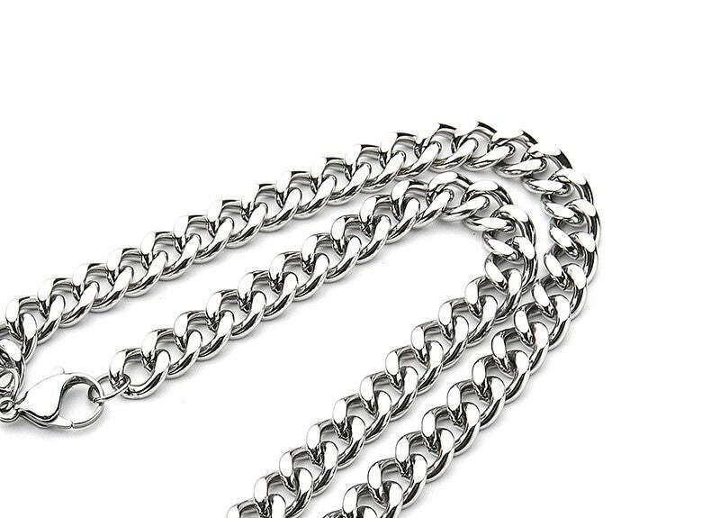 GUUKA 'Lightning Bar' Double Chain Necklace - Y2K Grunge, 90s Retro, Gothic, and Pastel Goth Style