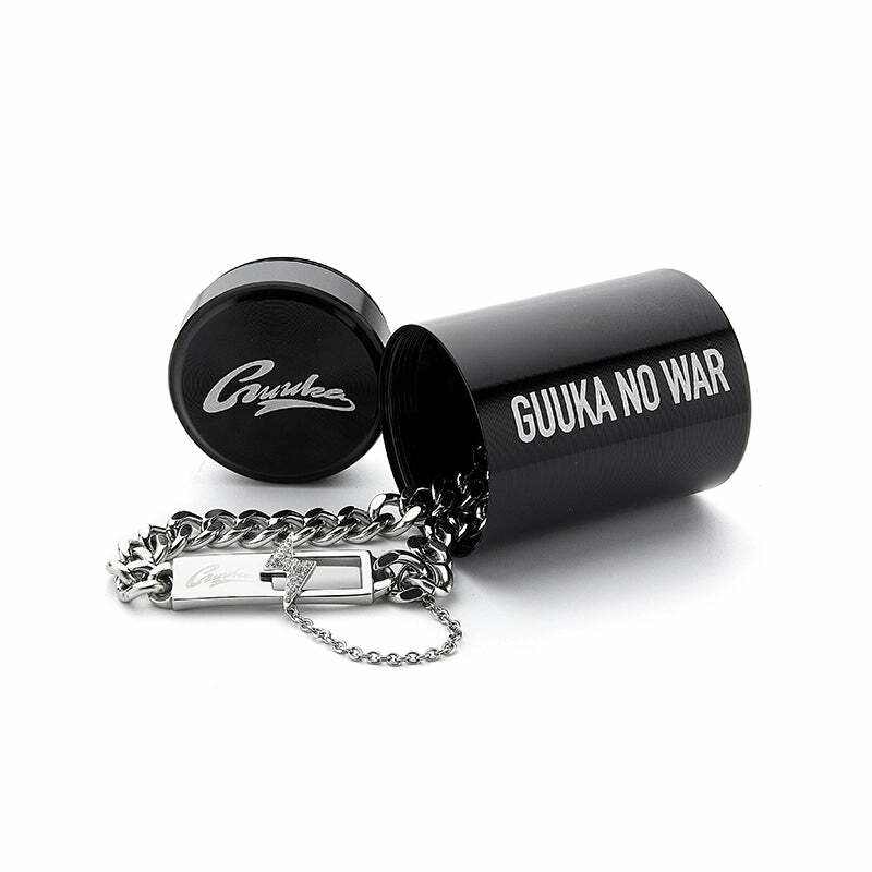 GUUKA 'Lightning Bar' Double Chain Necklace - Y2K Grunge, 90s Retro, Gothic, and Pastel Goth Style