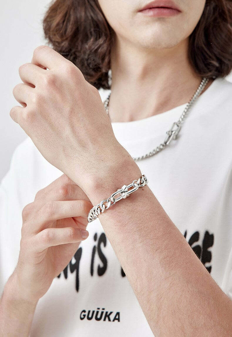 GUUKA Double Heart Bracelet - Y2K & 90s Fashion, Grunge, Retro, Pastel Goth, Popstar, Summer Out