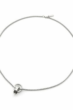 GUUKA Double Ring Necklace - Y2K Grunge, 90s Retro, Gothic, and Pastel Goth Fashion Accessory