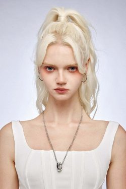 GUUKA Double Ring Necklace - Y2K Grunge & 90s Fashion Accessory for Retro, Goth, and Party Outfits