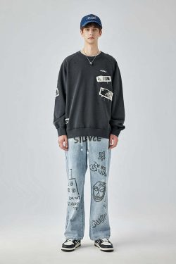 GUUKA Manga Sweatshirt - Y2K Summer, 90s Grunge, Retro 70s, Pastel Goth, Y2K