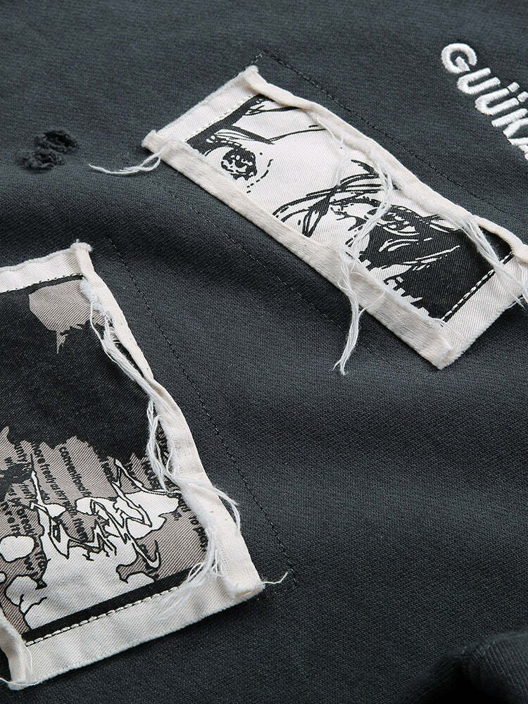 GUUKA Manga Sweatshirt - Y2K Summer, 90s Grunge, Retro 70s, Pastel Goth, Y2K