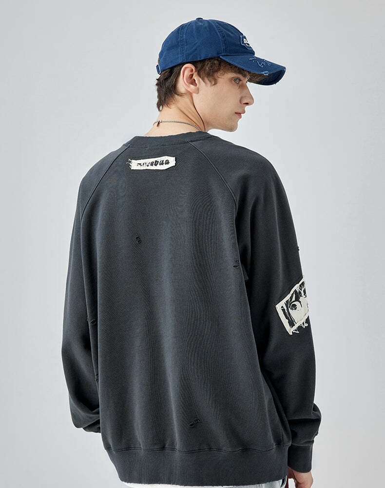 GUUKA Manga Sweatshirt - Y2K Summer, 90s Grunge, Retro 70s, Pastel Goth, Y2K