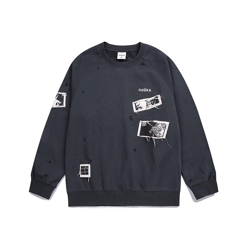 GUUKA Manga Sweatshirt - Y2K Summer, 90s Grunge, Retro 70s, Pastel Goth, Y2K