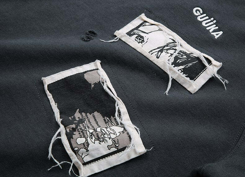 GUUKA Manga Sweatshirt - Y2K Summer, 90s Grunge, Retro 70s, Pastel Goth, Y2K