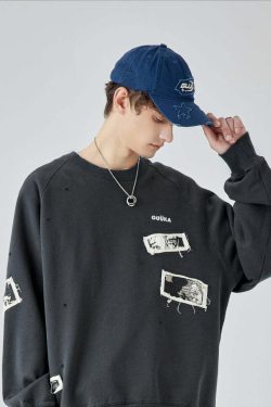 GUUKA Manga Sweatshirt - Y2K Summer, 90s Grunge, Retro 70s, Pastel Goth, Y2K