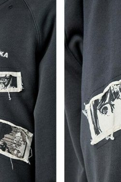 GUUKA Manga Sweatshirt - Y2K Summer Grunge, 90s Retro, Pastel Goth, Y2K Club & Party Out