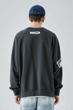 GUUKA Manga Sweatshirt - Y2K Summer Grunge, 90s Retro, Pastel Goth, Y2K Club & Party Out