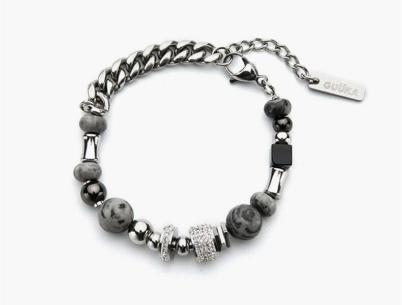 GUUKA Y2K Marble Stone Bracelet - Retro 90s Grunge, Pastel Goth, and Summer Y2K Fashion Accessory