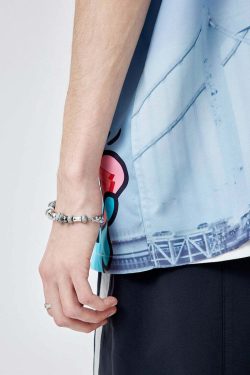 GUUKA Y2K Marble Stone Bracelet - Retro 90s Grunge, Pastel Goth, and Summer Y2K Fashion Accessory
