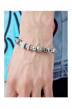 GUUKA Y2K Marble Stone Bracelet - Retro 90s Grunge, Pastel Goth, and Summer Y2K Fashion Accessory