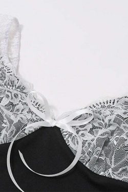 Haelyn Lace Detailed Top - Y2K Summer, 90s Fashion, Grunge, Retro, Pastel Goth, Y2K Party Outfit