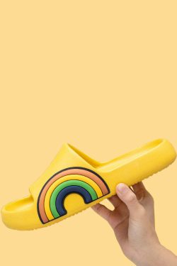 Happy Rainbows Summer EVA Slippers - Y2K Grunge 90s Retro Style for Women