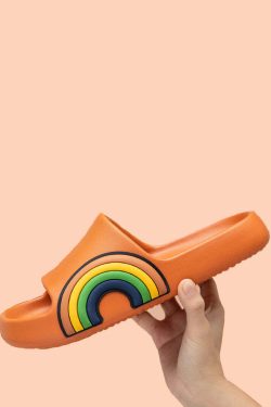 Happy Rainbows Summer EVA Slippers - Y2K Grunge 90s Retro Style for Women