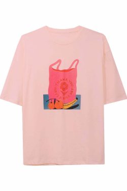 Happy Shopper Retro Loose Graphic T-Shirt - Y2K Summer, 90s Grunge, Pastel Goth, Y2K Club Outfits