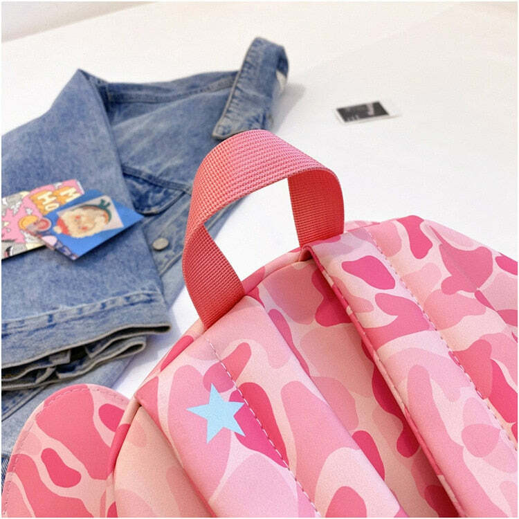 Harajuku Pink Bear Backpack - Y2K Grunge, 90s Retro, Pastel Goth, Y2K Summer & Party Outfits