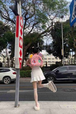 Harajuku Pink Bear Backpack - Y2K Grunge, 90s Retro, Pastel Goth, Y2K Summer & Party Outfits