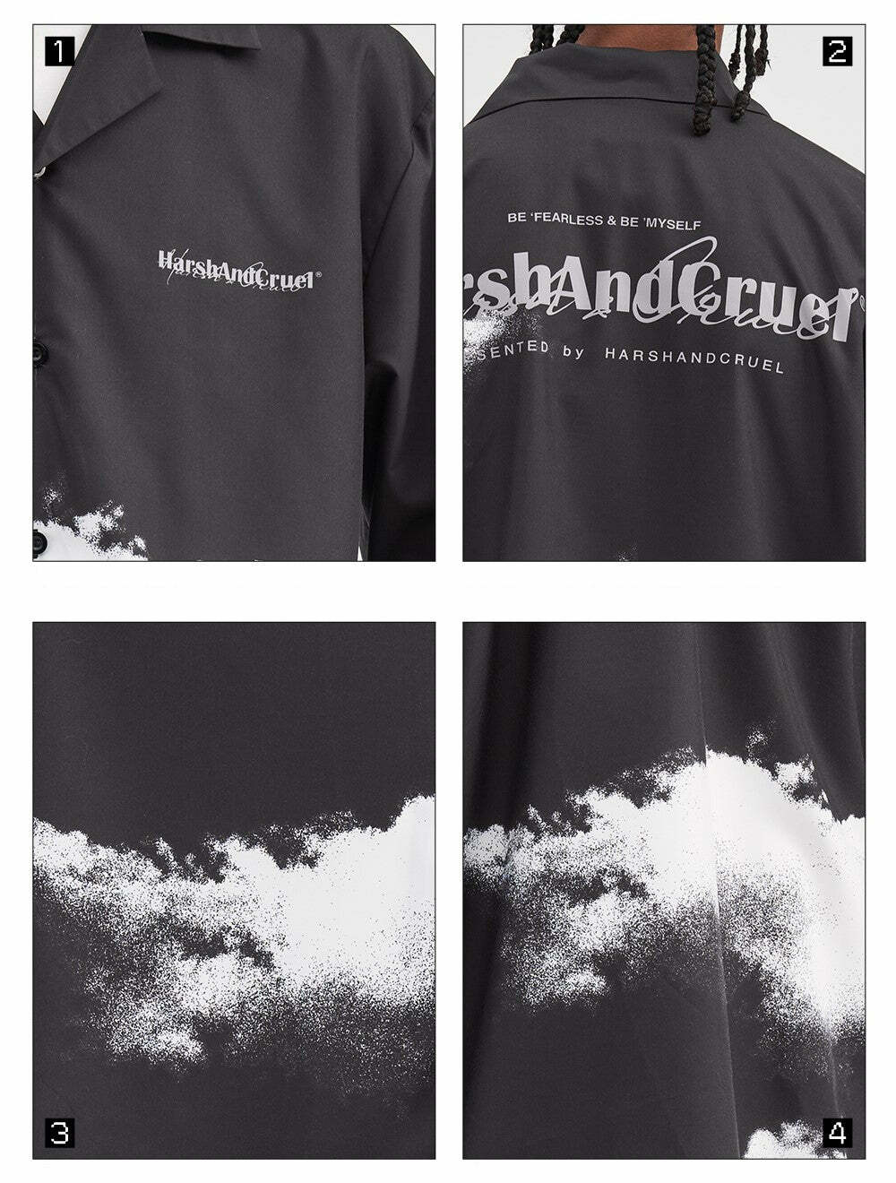 HARSH and CRUEL 'Cloud Nine' Button-Up - Y2K Summer Grunge, 90s Fashion, Retro Y2K Outfits