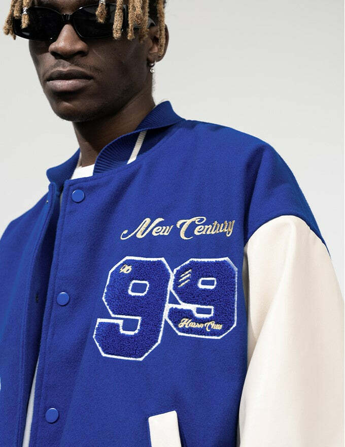 HARSH and CRUEL 'Clouded' Varsity Jacket - Y2K Grunge, 90s Fashion, Retro Style, Y2K