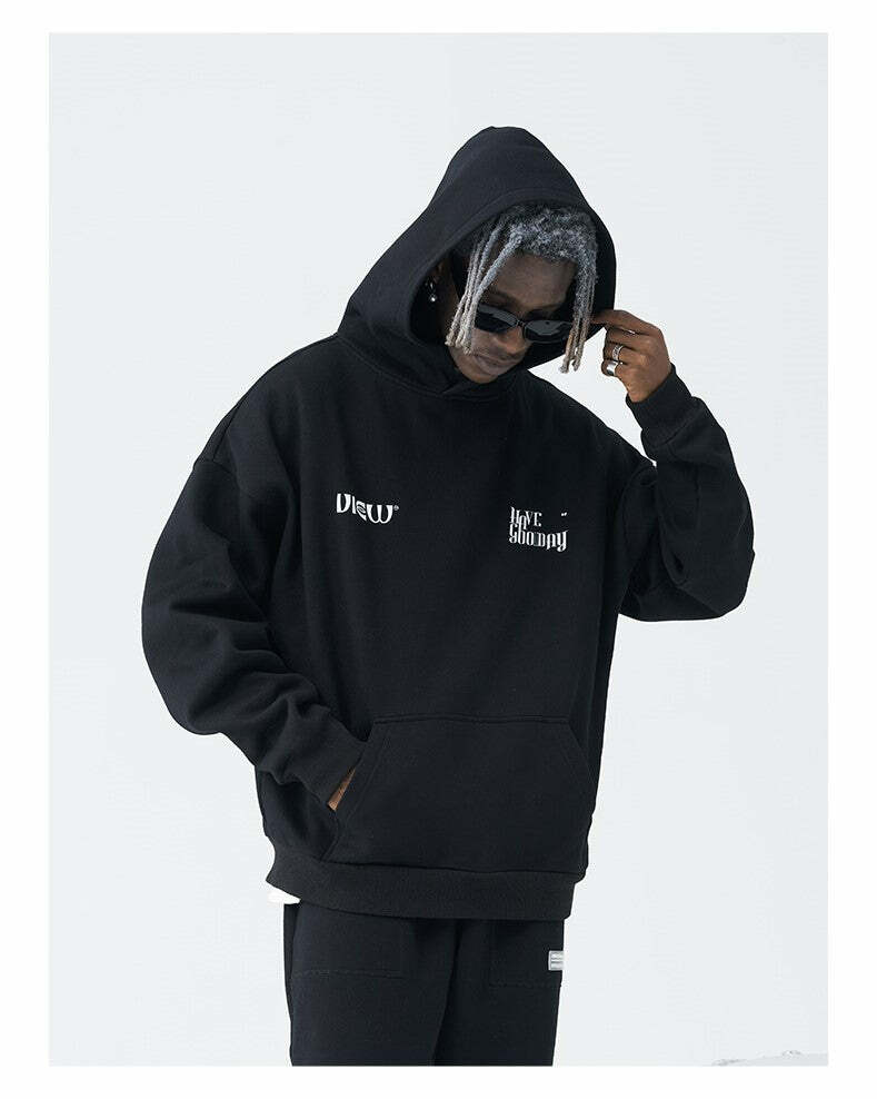 HARSH and CRUEL 'Have a Good Day' Hoodie - Y2K Grunge, 90s Fashion, Retro Style, Pastel Goth