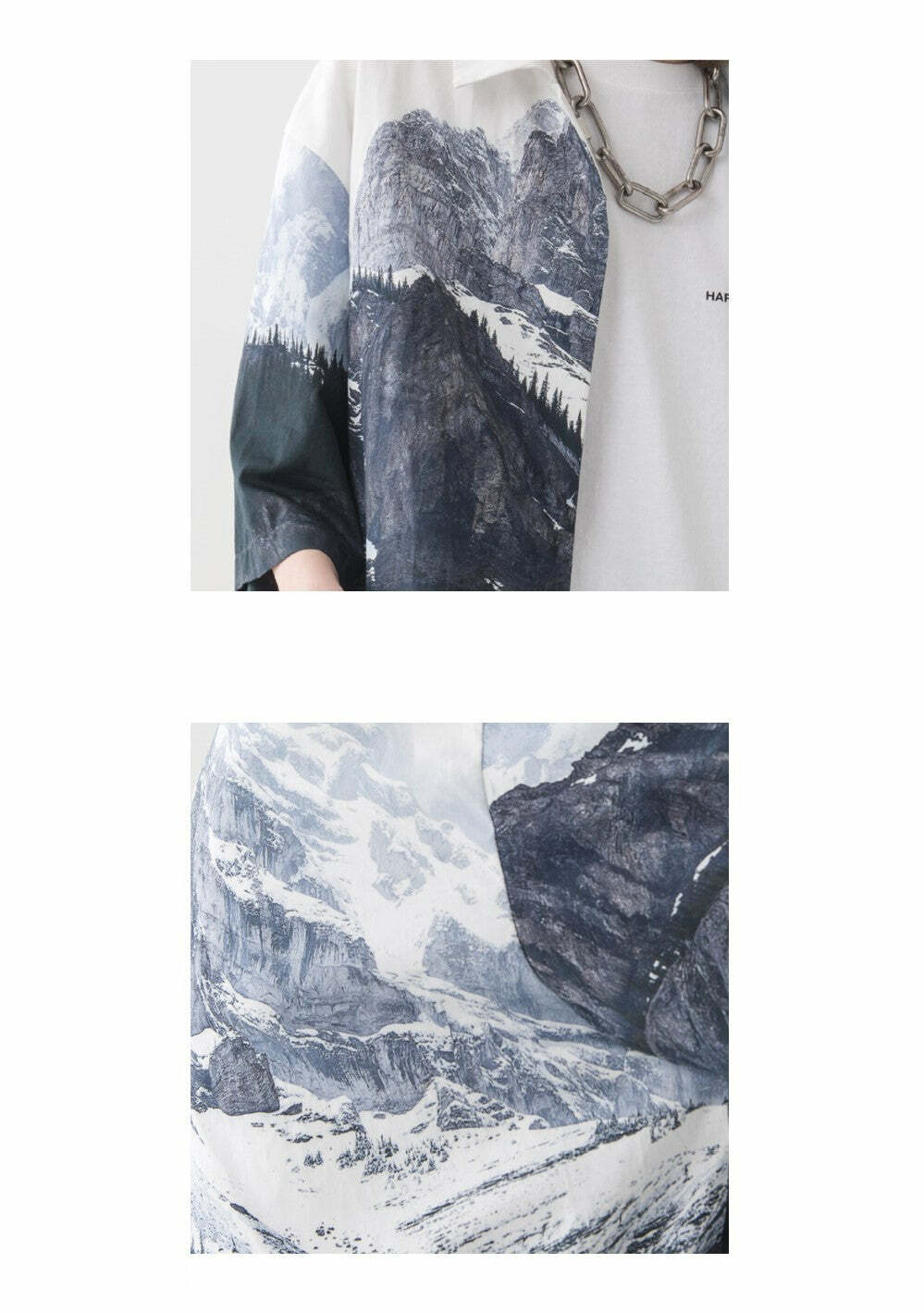 HARSH and CRUEL 'Mt. Everest' Button-Up - Y2K Summer Grunge 90s Fashion Retro Style Top