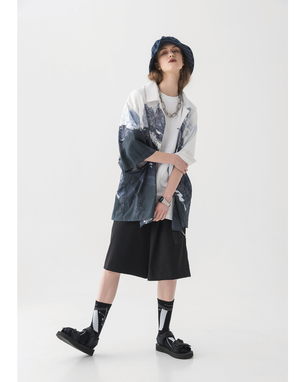 HARSH and CRUEL 'Mt. Everest' Button-Up - Y2K Summer Grunge 90s Fashion Retro Style Top