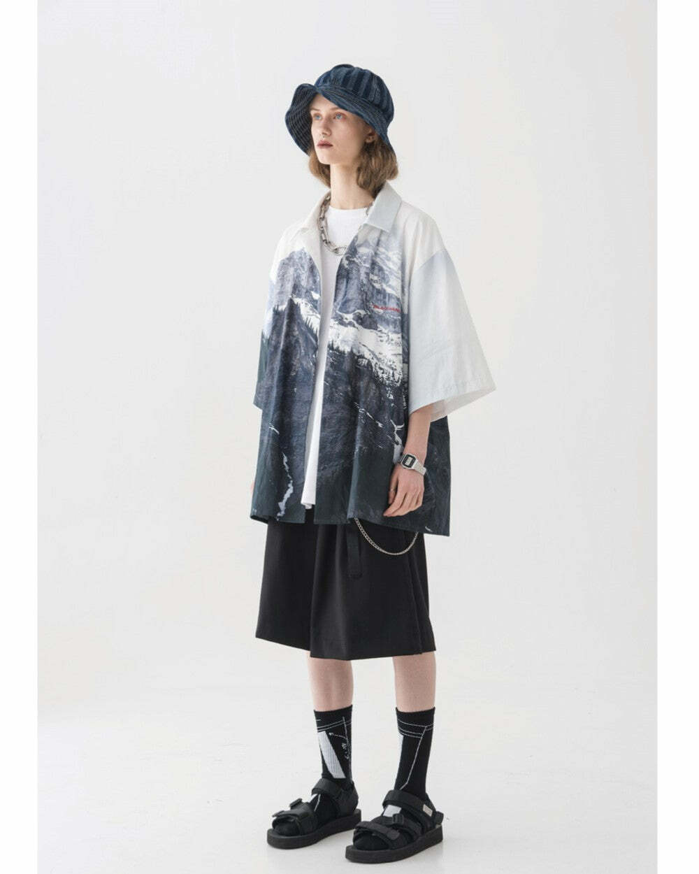 HARSH and CRUEL 'Mt. Everest' Button-Up - Y2K Summer Grunge 90s Fashion Retro Style Top