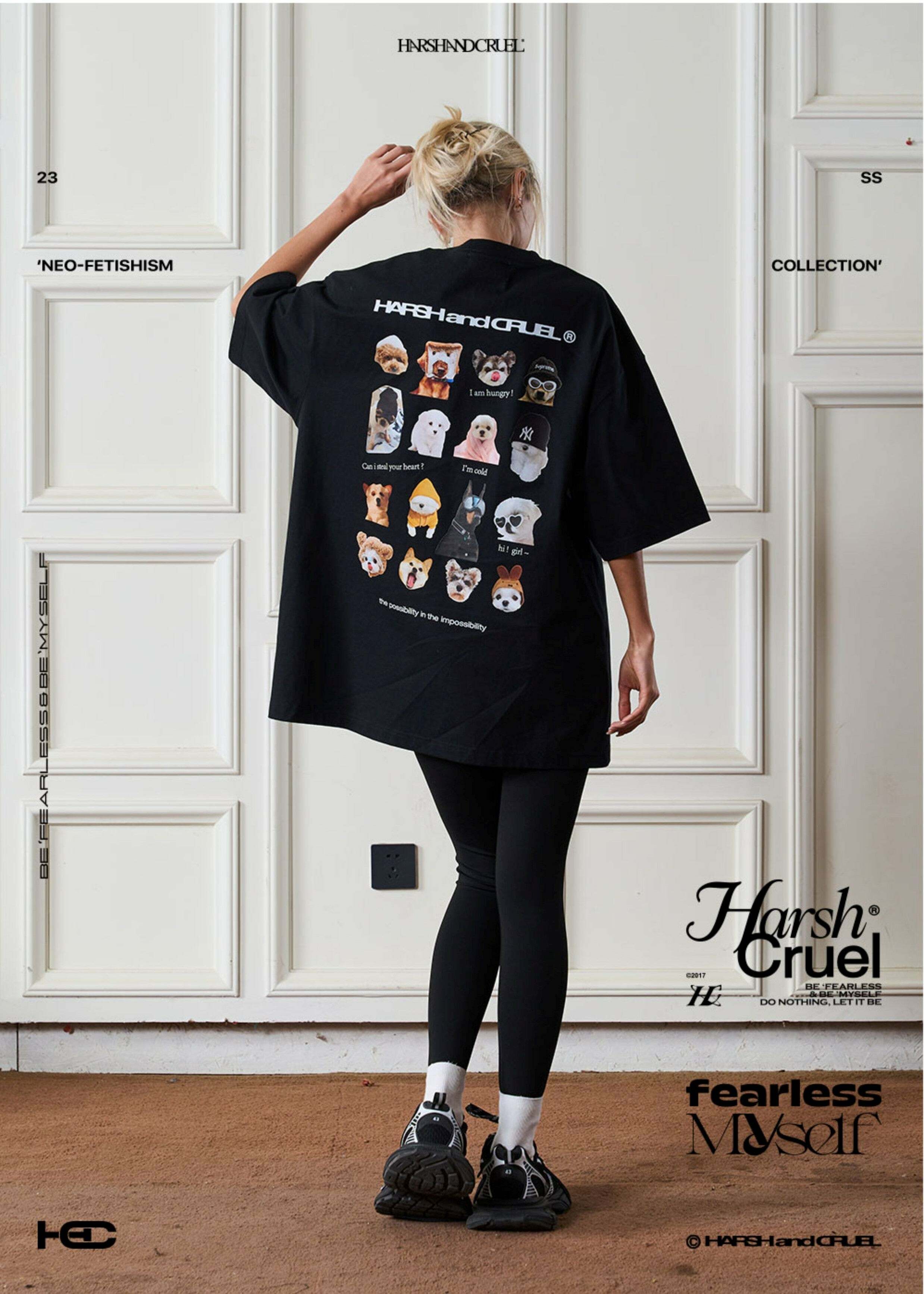 HARSH and CRUEL 'Pup' Tee - Y2K Summer Grunge, 90s Retro, Gothic Y2K, Baby Te