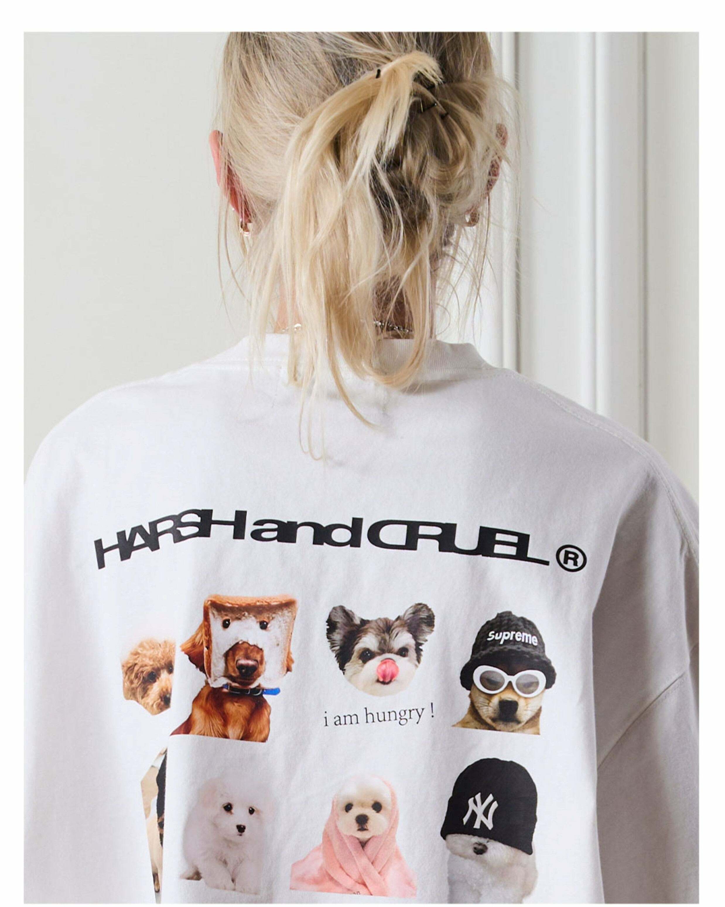 HARSH and CRUEL 'Pup' Tee - Y2K Summer Grunge, 90s Retro, Gothic Y2K, Baby Te