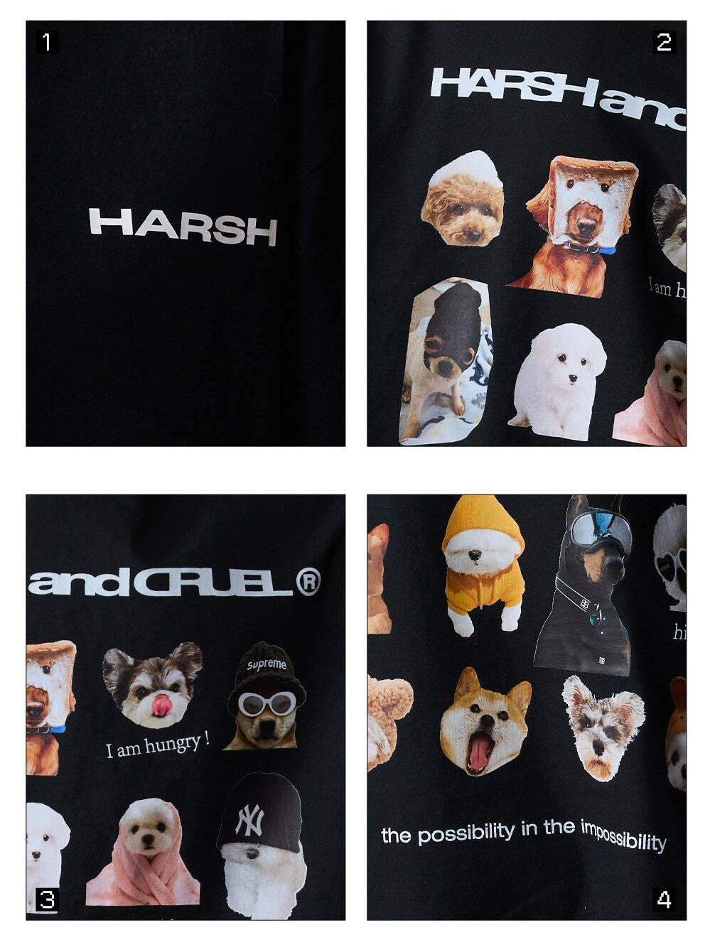 HARSH and CRUEL 'Pup' Tee - Y2K Summer Grunge, 90s Retro, Gothic Y2K, Baby Te