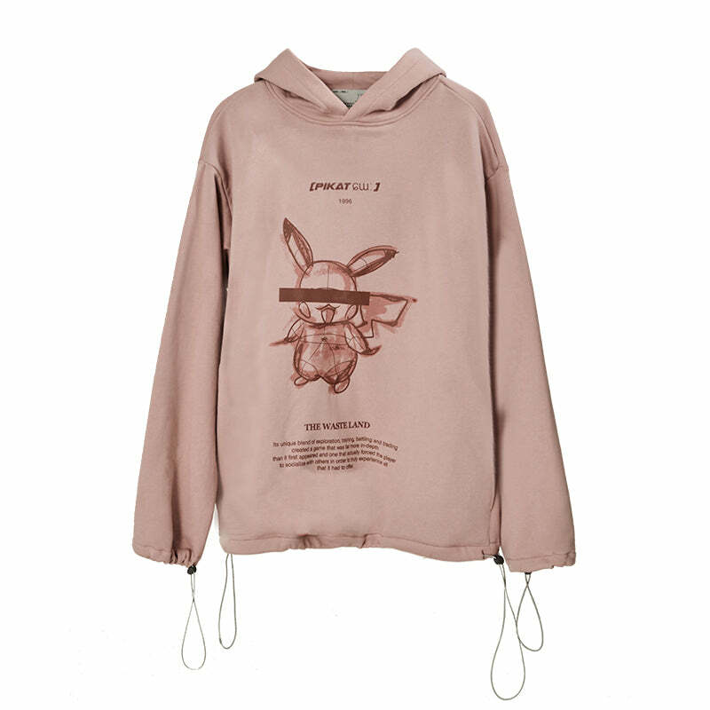 HARSH and CRUEL Blinded Monster Hoodie - Y2K Grunge, 90s Fashion, Retro Style, Gothic Y2K Outfit