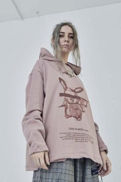 HARSH and CRUEL Blinded Monster Hoodie - Y2K Grunge, 90s Fashion, Retro Style, Gothic Y2K Outfit