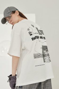 HARSH and CRUEL Blinded Monster Outline Tee - Y2K Grunge, 90s Fashion, Retro Summer Outfit