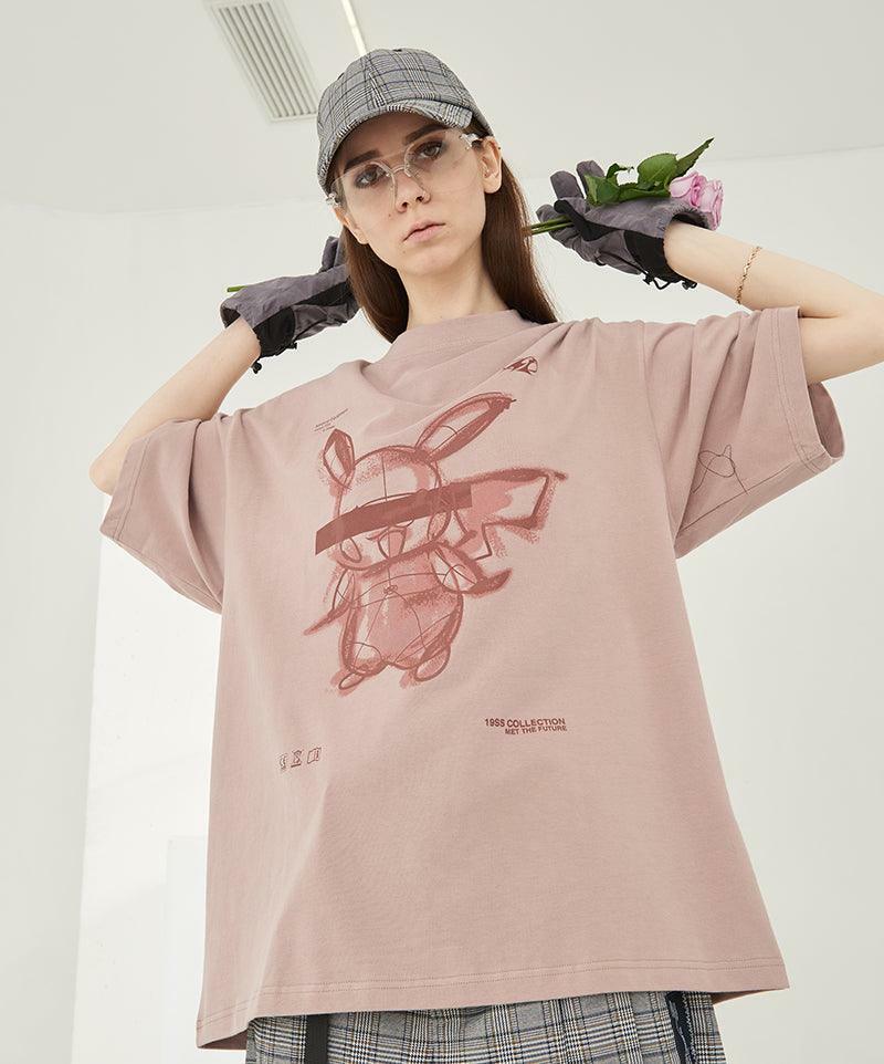 HARSH and CRUEL Blinded Monster Outline Tee - Y2K Grunge, 90s Fashion, Retro Summer Outfit