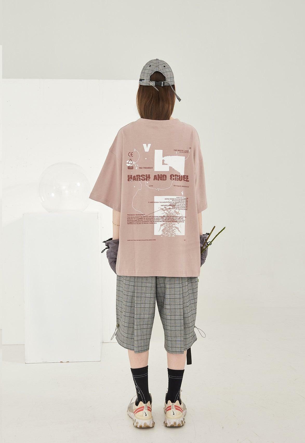 HARSH and CRUEL Blinded Monster Outline Tee - Y2K Grunge, 90s Fashion, Retro Summer Outfit