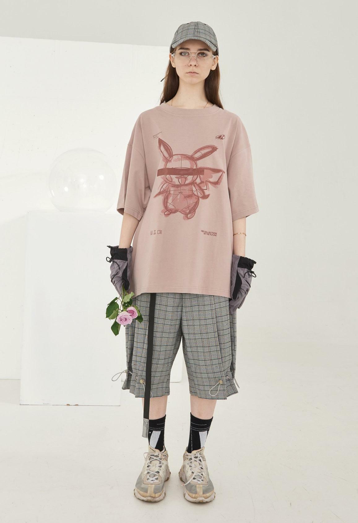 HARSH and CRUEL Blinded Monster Outline Tee - Y2K Grunge, 90s Fashion, Retro Summer Outfit