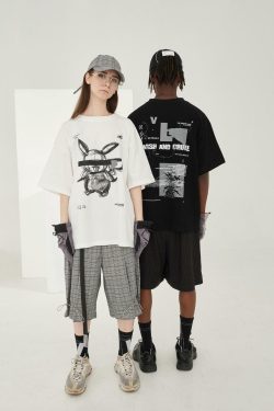HARSH and CRUEL Blinded Monster Outline Tee - Y2K Grunge, 90s Fashion, Retro Summer Outfit