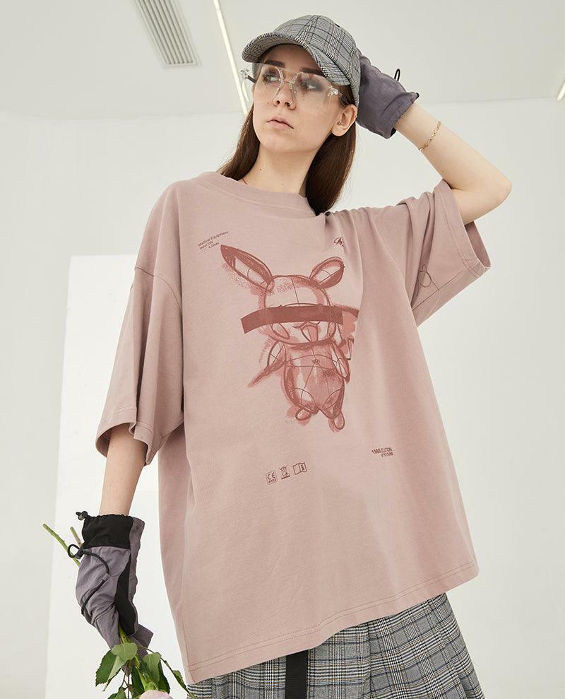 HARSH and CRUEL Blinded Monster Outline Tee - Y2K Grunge, 90s Fashion, Retro Summer Outfit