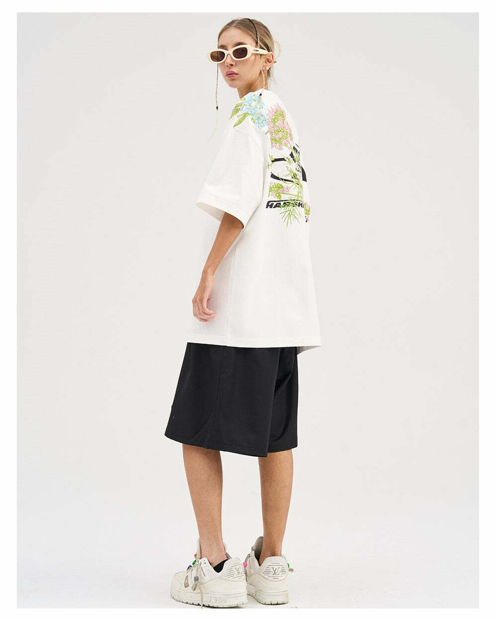 HARSH and CRUEL Embroidered 'Bloom' Tee - Y2K Summer, 90s Fashion, Grunge, Retro, Pastel