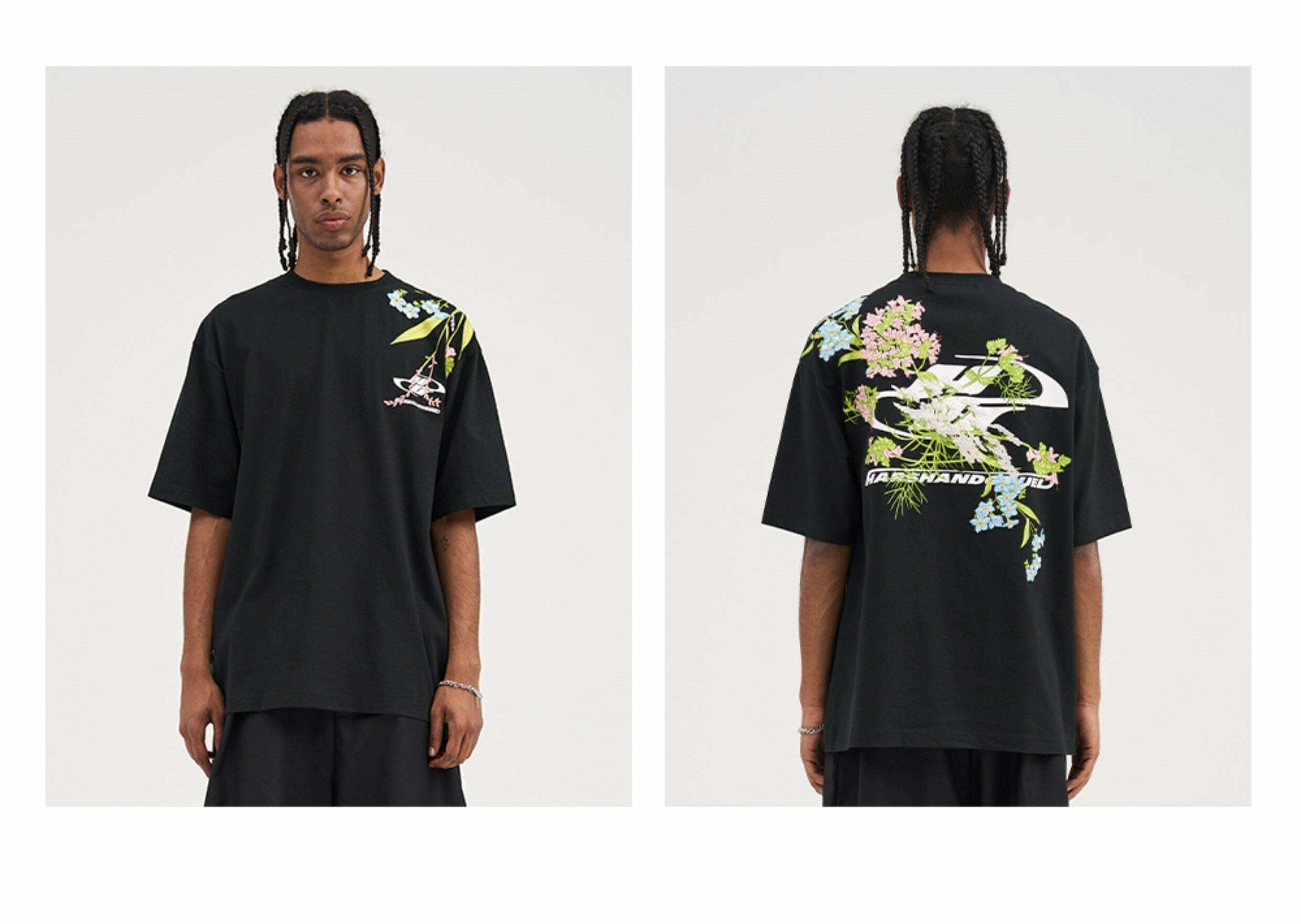 HARSH and CRUEL Embroidered 'Bloom' Tee - Y2K Summer, 90s Fashion, Grunge, Retro, Pastel