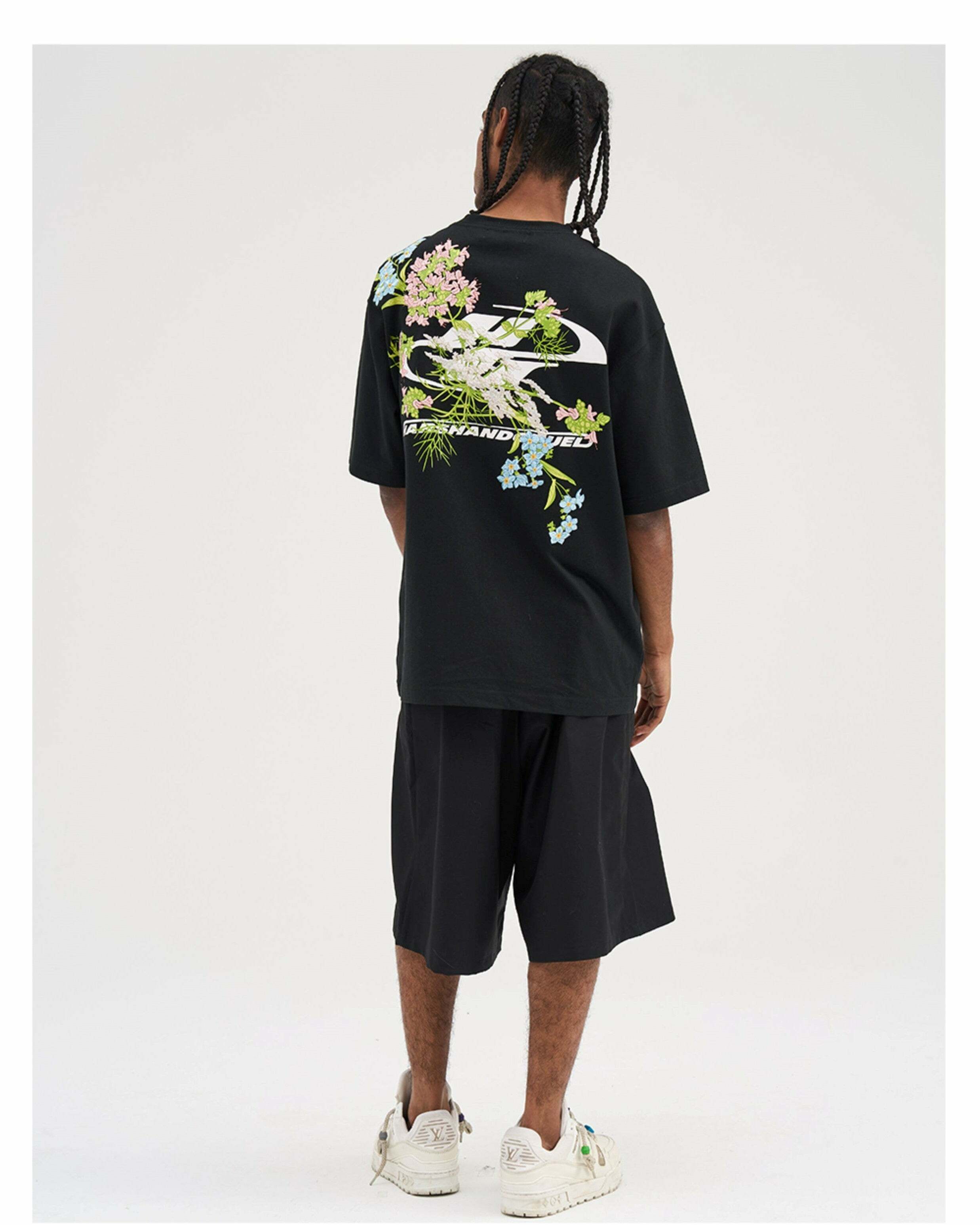 HARSH and CRUEL Embroidered 'Bloom' Tee - Y2K Summer, 90s Fashion, Grunge, Retro, Pastel