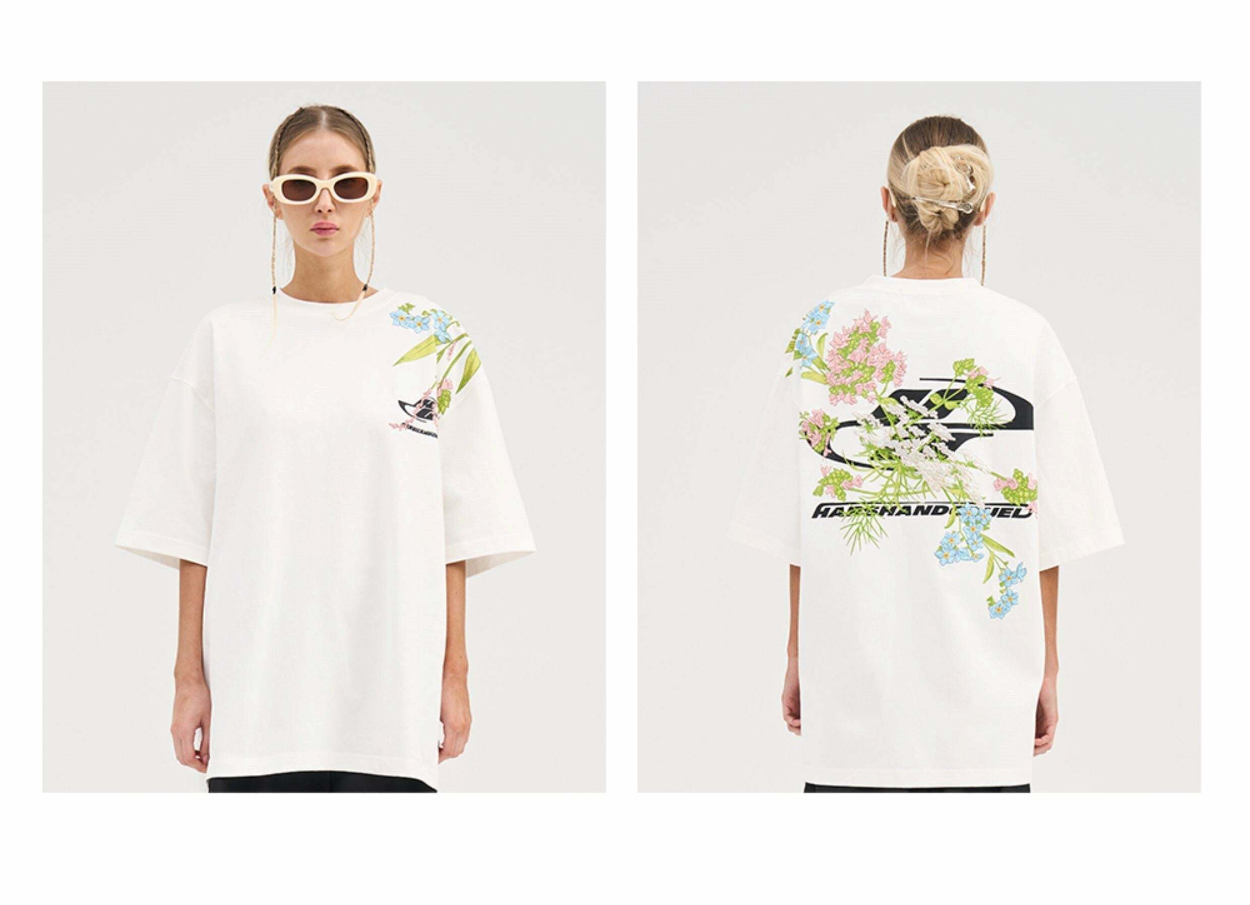 HARSH and CRUEL Embroidered 'Bloom' Tee - Y2K Summer, 90s Fashion, Grunge, Retro, Pastel