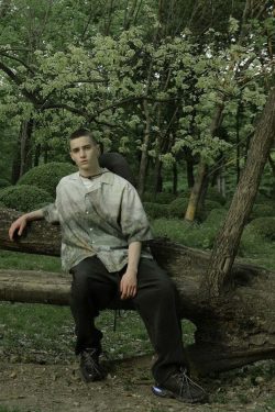 HARSH and CRUEL Painted Autumn Button-Up - Y2K Summer, 90s Grunge, Retro Style, Y2K Club Outfit