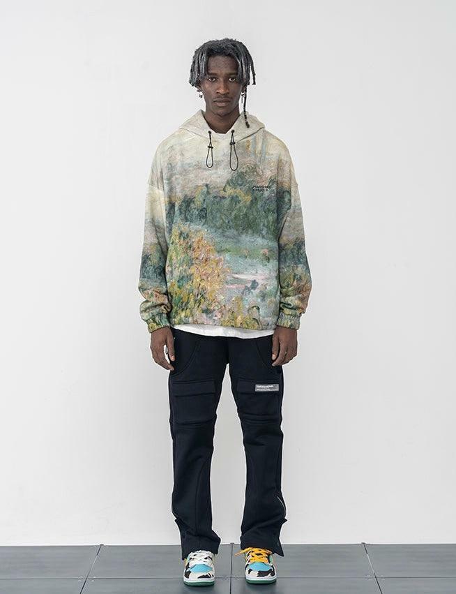 HARSH and CRUEL Painted Autumn Hoodie - Y2K Grunge, 90s Fashion, Retro Style, Pastel Goth Outfit