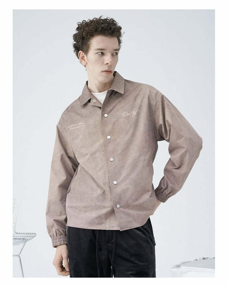 HARSH and CRUEL Painted Flowers Windbreaker Jacket - Y2K Summer, 90s Grunge, Retro Style