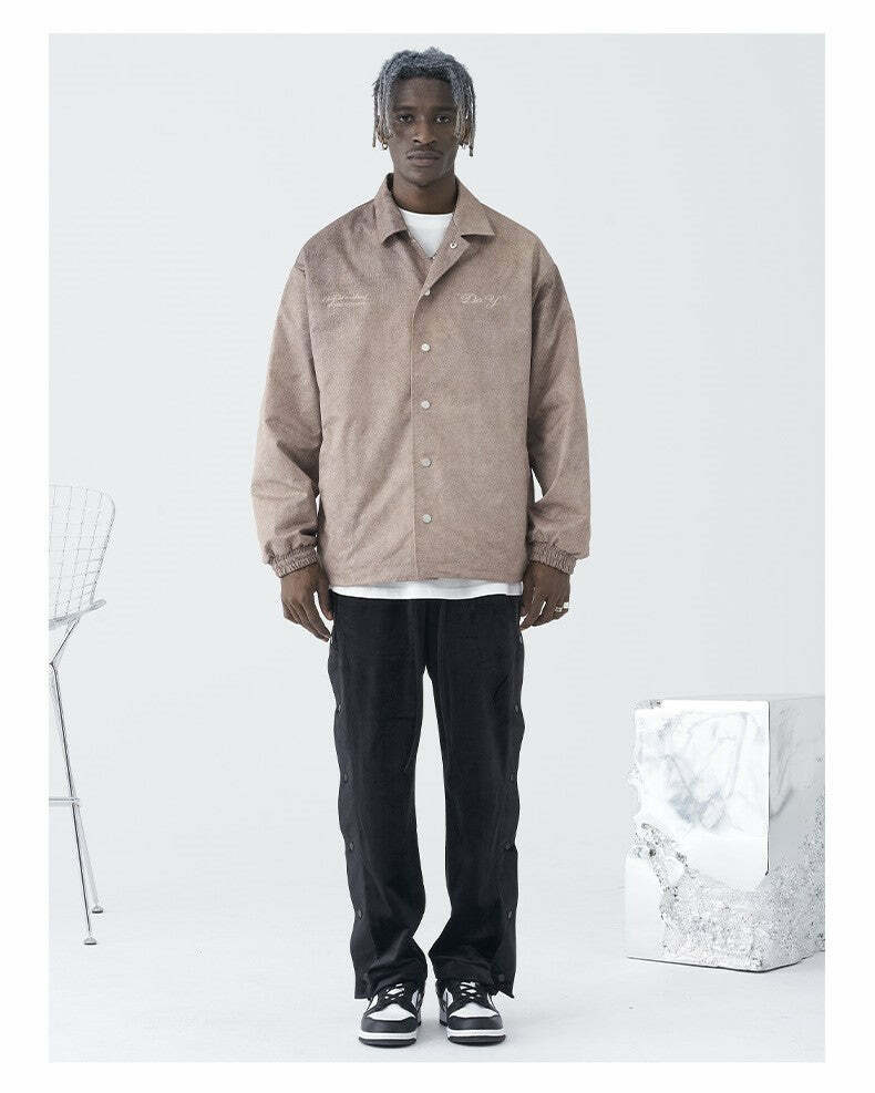HARSH and CRUEL Painted Flowers Windbreaker Jacket - Y2K Summer, 90s Grunge, Retro Style