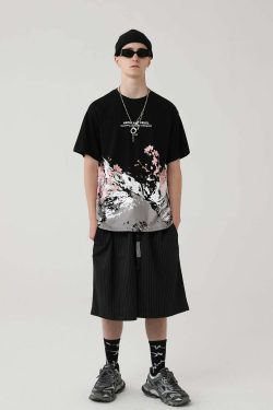 HARSH and CRUEL Snow Sakura Tee - Y2K Summer Grunge, 90s Retro, Pastel Goth, Y2K Popstar
